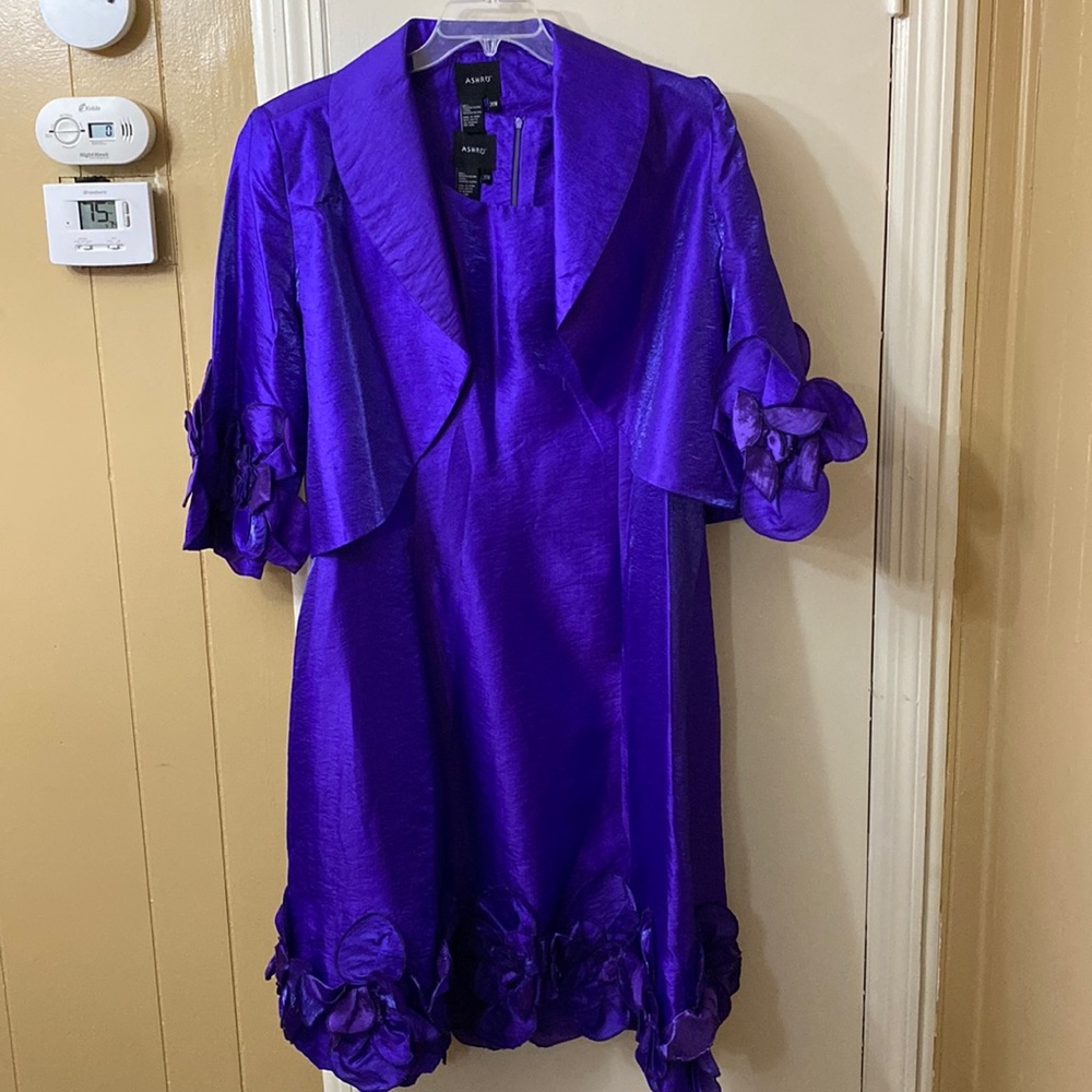 Ashro purple dress with matching jacket